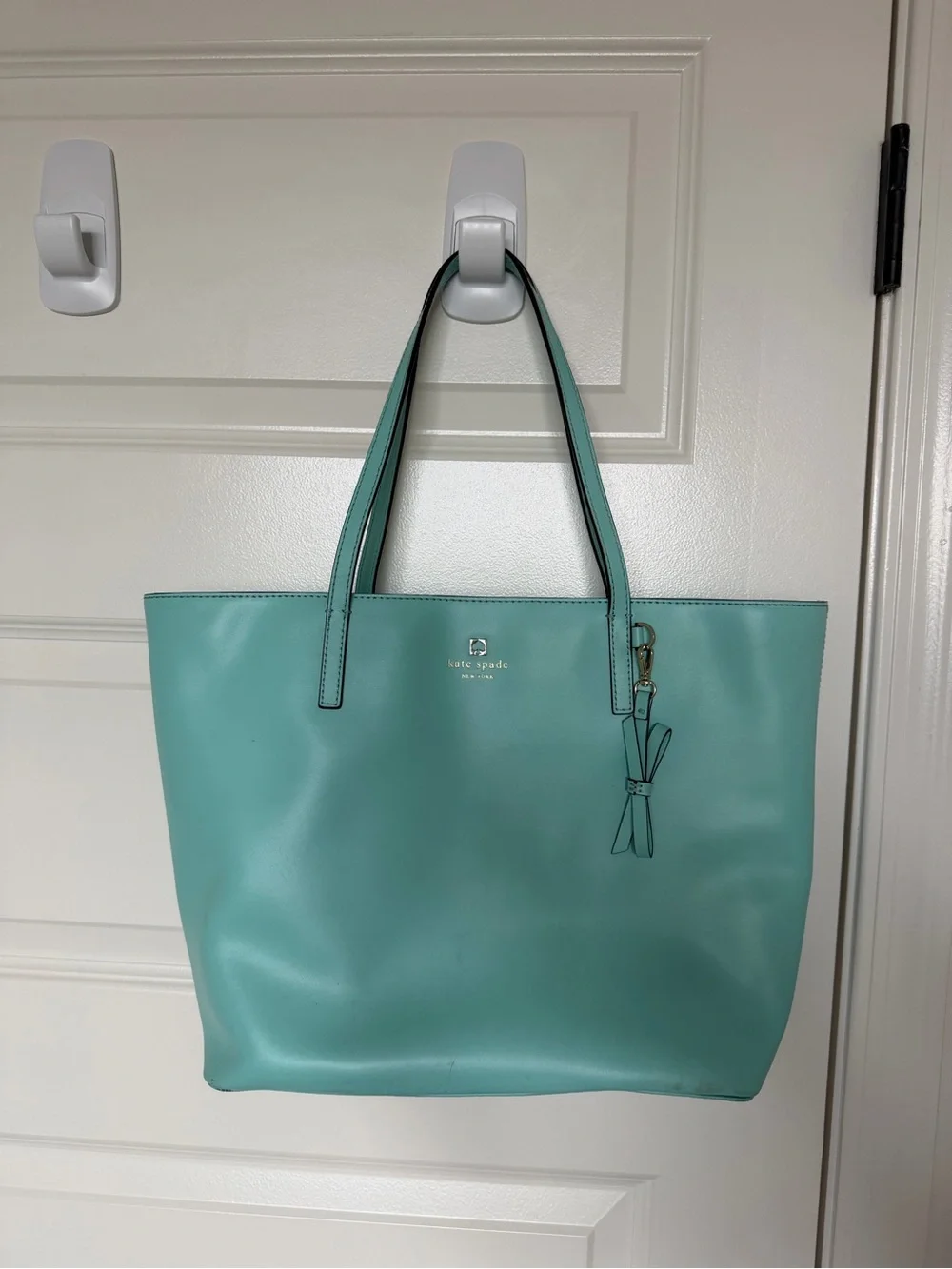 Kate Spade Teal Tote Bag - Classic Leather Shoulder Tote